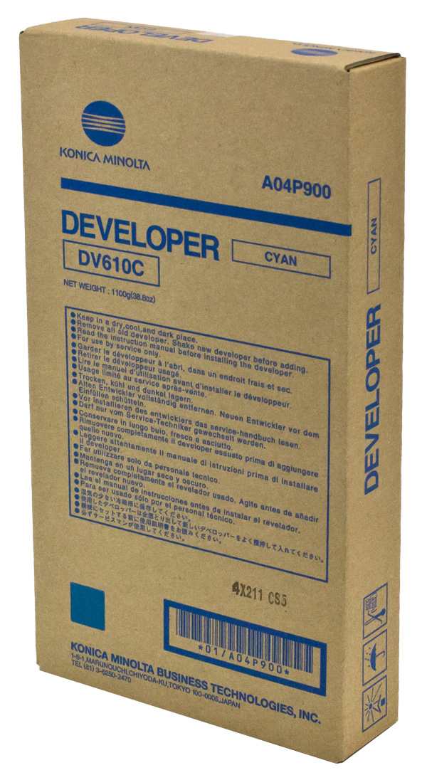 Konica Minolta A04P900 (DV-610C) Cyan OEM Developer