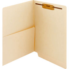Smead 2-ply Manila Pocket Folders w/ Fastener