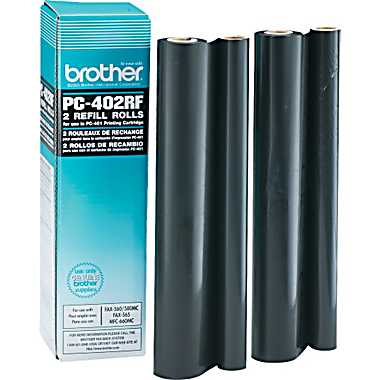 Brother PC-402RF Black OEM Thermal Fax Ribbons
