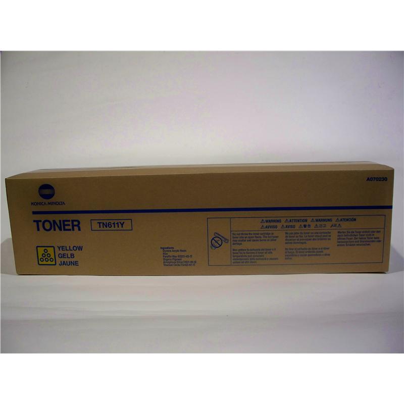 Konica Minolta A070230 (TN-611Y) Yellow OEM Laser Toner Cartridge
