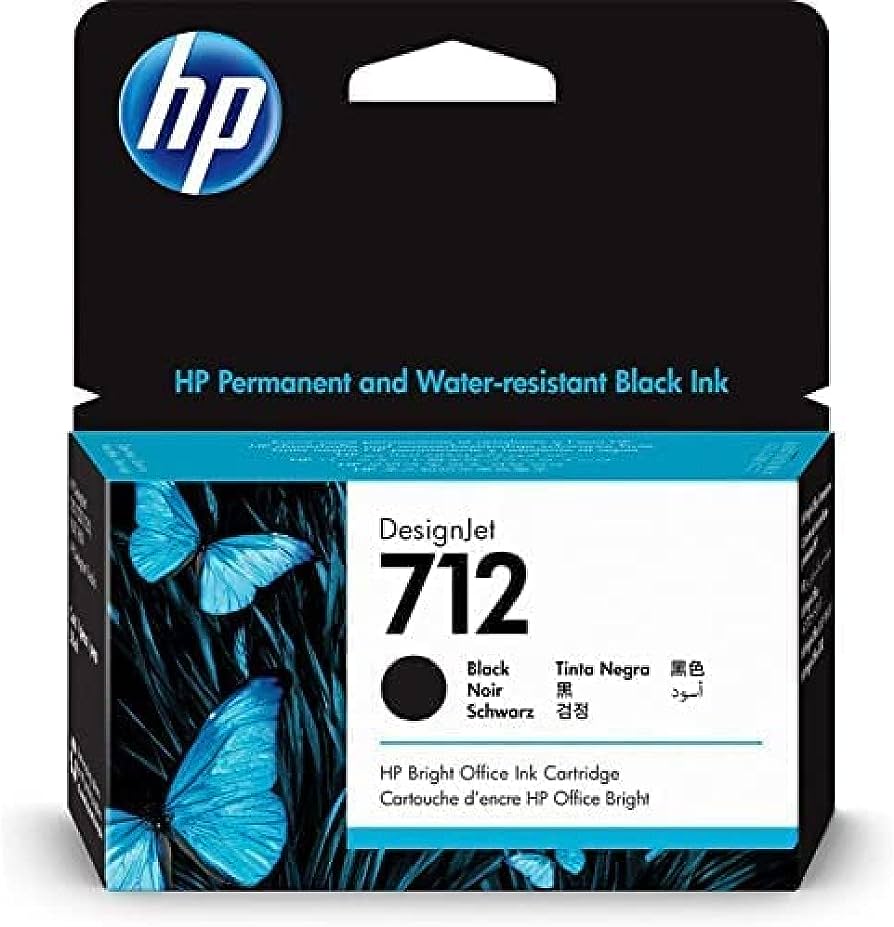 HP 3ED70A (HP 712) Black Inkjet Cartridge (38ml)