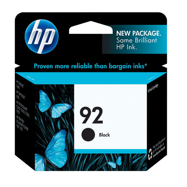 HP C9362WN (HP 92) Black OEM Inkjet Cartridge