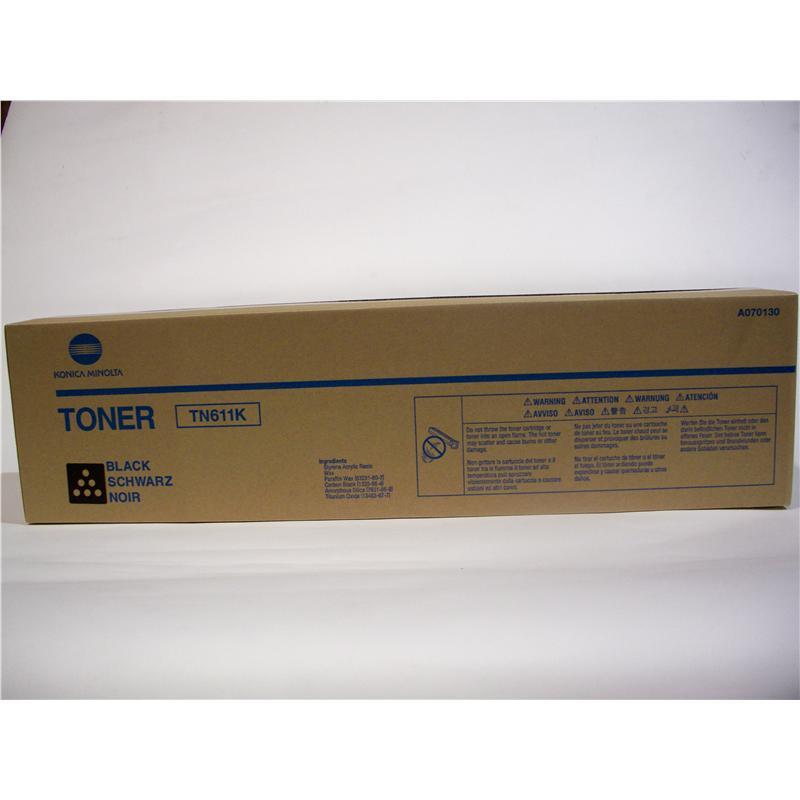 Konica Minolta A070130 (TN-611K) Black OEM Laser Toner Cartridge