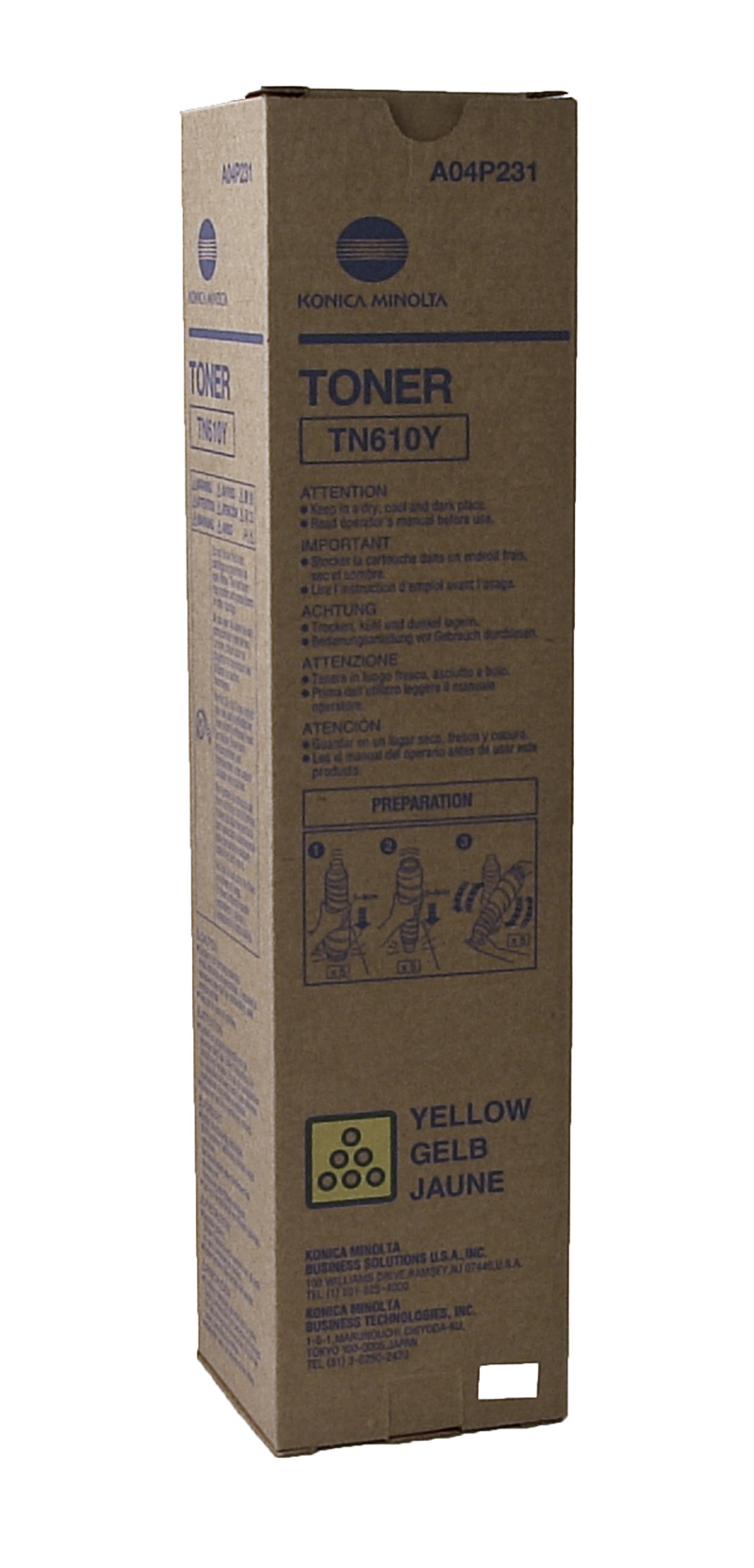 Konica Minolta A04P231 (TN-610Y) Yellow OEM Toner