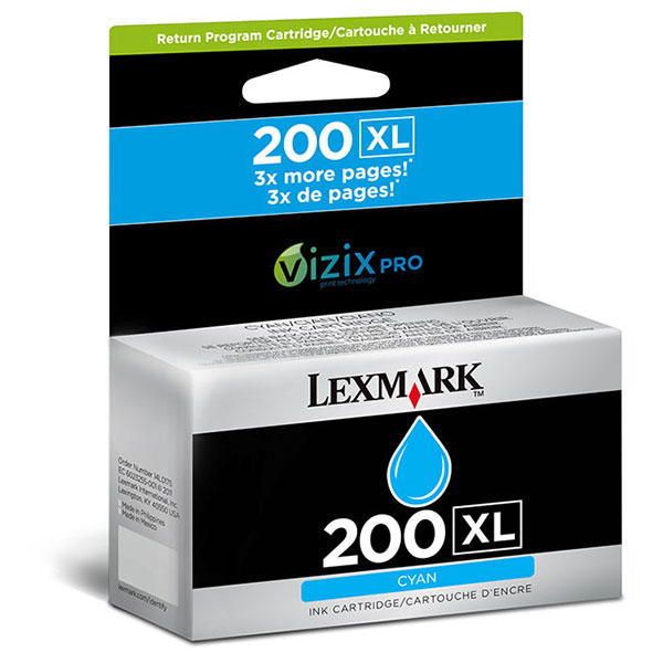 Lexmark 14L0175 (Lexmark #200XL) Cyan OEM High Yield Ink Cartridge