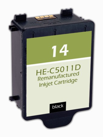 Premium Quality Black Inkjet Cartridge compatible with HP C5011DN (HP 14)